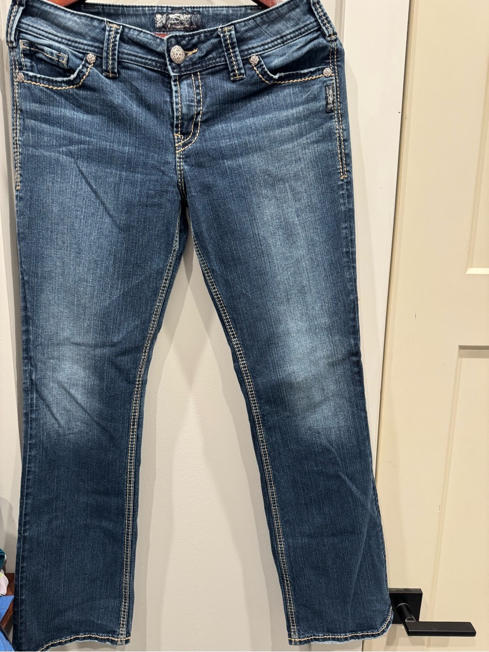 Silver Jeans Suki Mid Slim Boot Jeans W30 L31 Flap Pocket